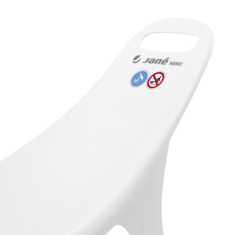 Suport pentru baie ergonomic, Jane, Nemo, De la nastere, Cu maner, Conform cu standardul european de siguranta EN 17022:2018, White Suport pentru baie ergonomic, Jane, Nemo, De la nastere, Cu maner, Conform cu standardul european de siguranta EN 17022:2018, White