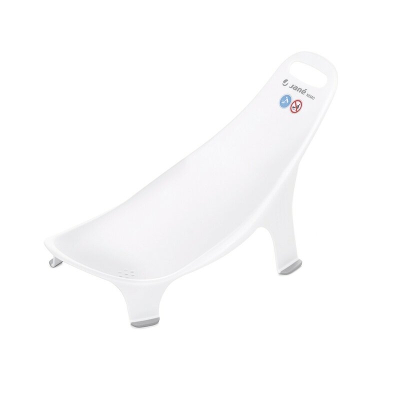 Suport pentru baie ergonomic, Jane, Nemo, De la nastere, Cu maner, Conform cu standardul european de siguranta EN 17022:2018, White Suport pentru baie ergonomic, Jane, Nemo, De la nastere, Cu maner, Conform cu standardul european de siguranta EN 17022:2018, White