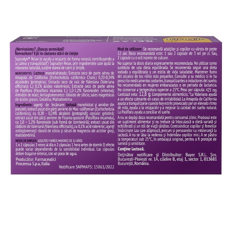 Supradyn Relax, 30 capsule, Bayer Supradyn Relax, 30 capsule, Bayer