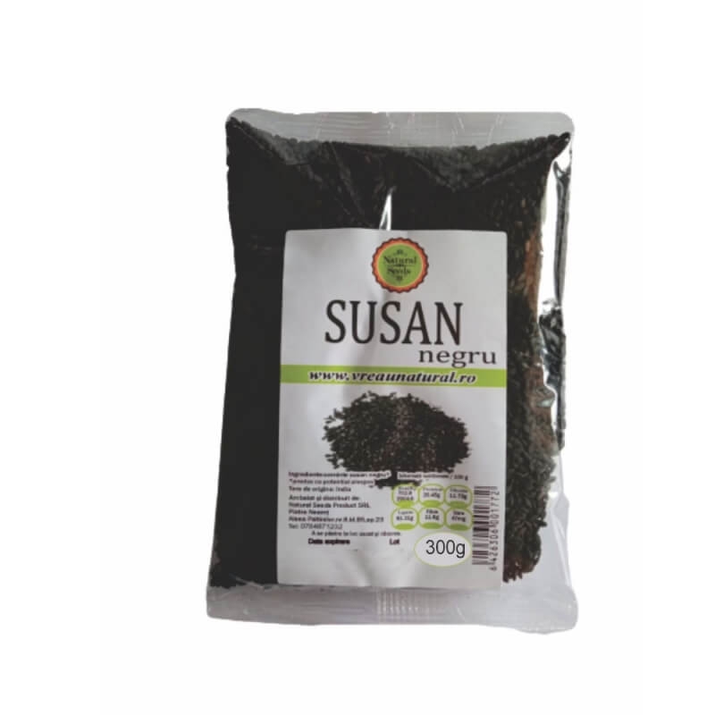 Susan negru, 300 g, Natural Seeds Susan negru, 300 g, Natural Seeds