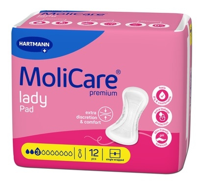 Tampoane absorbante incontinenta urinara femei MoliCare Premium Lady Pad 3 picaturi, 12 bucati, Hartmann Tampoane absorbante incontinenta urinara femei MoliCare Premium Lady Pad 3 picaturi, 12 bucati, Hartmann