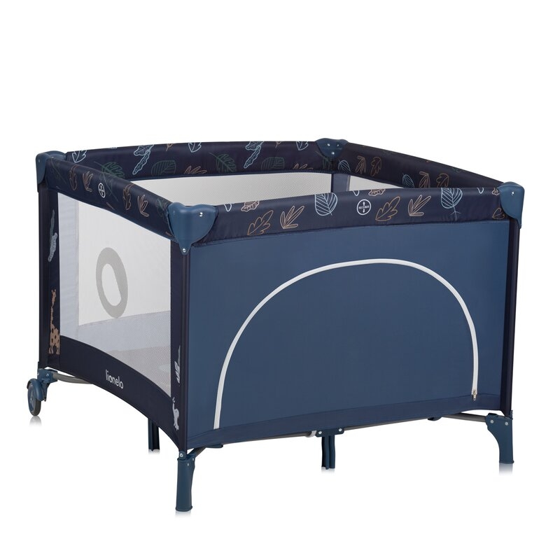 Tarc de joaca copii, Lionelo, Bonnie, Pana la 15 kg, 100 x 100 cm, Pliere compacta, Include geanta de transport, Din plasa, Cu intrare laterala cu fermoar, Cu roti, Cu salteluta din spuma, Conform cu EN12227, Albastru Tarc de joaca copii, Lionelo, Bonnie, Pana la 15 kg, 100 x 100 cm, Pliere compacta, Include geanta de transport, Din plasa, Cu intrare laterala cu fermoar, Cu roti, Cu salteluta din spuma, Conform cu EN12227, Albastru