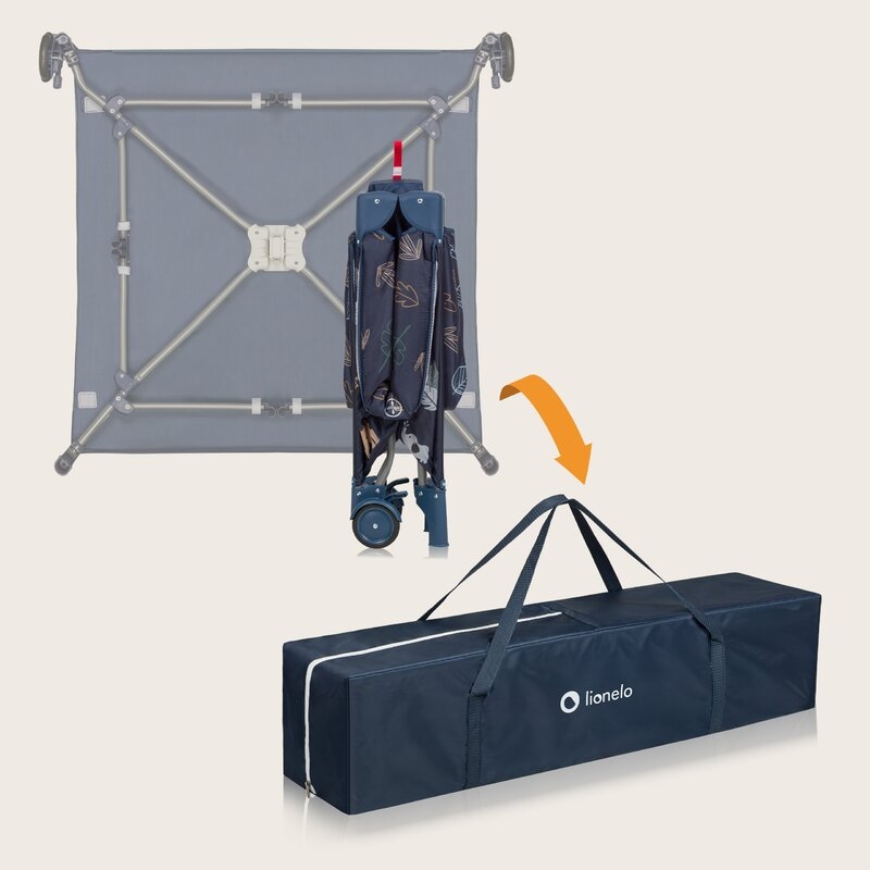 Tarc de joaca copii, Lionelo, Bonnie, Pana la 15 kg, 100 x 100 cm, Pliere compacta, Include geanta de transport, Din plasa, Cu intrare laterala cu fermoar, Cu roti, Cu salteluta din spuma, Conform cu EN12227, Albastru Tarc de joaca copii, Lionelo, Bonnie, Pana la 15 kg, 100 x 100 cm, Pliere compacta, Include geanta de transport, Din plasa, Cu intrare laterala cu fermoar, Cu roti, Cu salteluta din spuma, Conform cu EN12227, Albastru