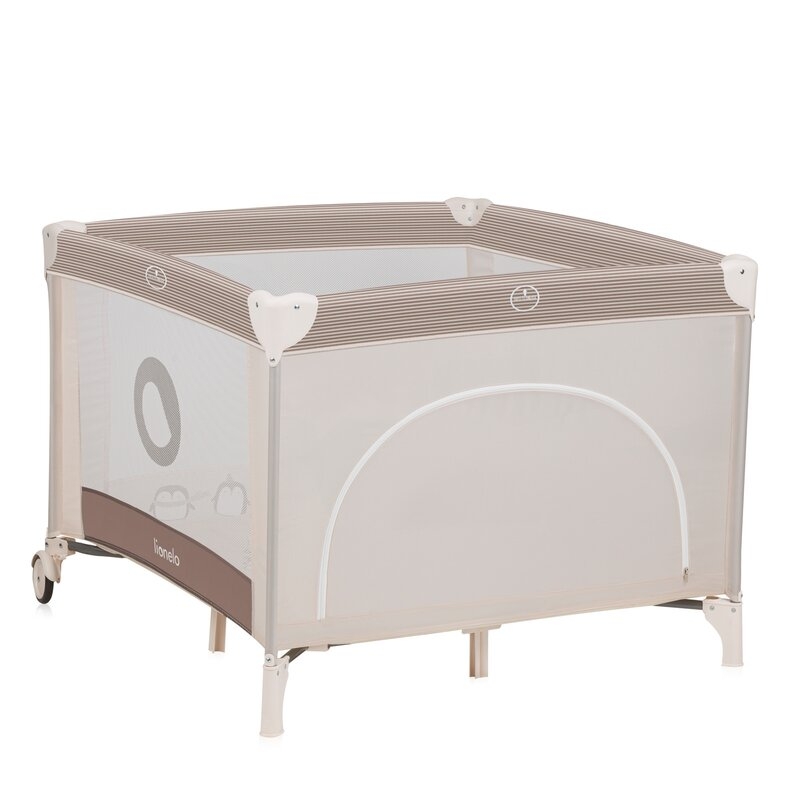 Tarc de joaca copii, Lionelo, Bonnie, Pana la 15 kg, 100 x 100 cm, Pliere compacta, Include geanta de transport, Din plasa, Cu intrare laterala cu fermoar, Cu roti, Cu salteluta din spuma, Conform cu EN12227, Bej Tarc de joaca copii, Lionelo, Bonnie, Pana la 15 kg, 100 x 100 cm, Pliere compacta, Include geanta de transport, Din plasa, Cu intrare laterala cu fermoar, Cu roti, Cu salteluta din spuma, Conform cu EN12227, Bej