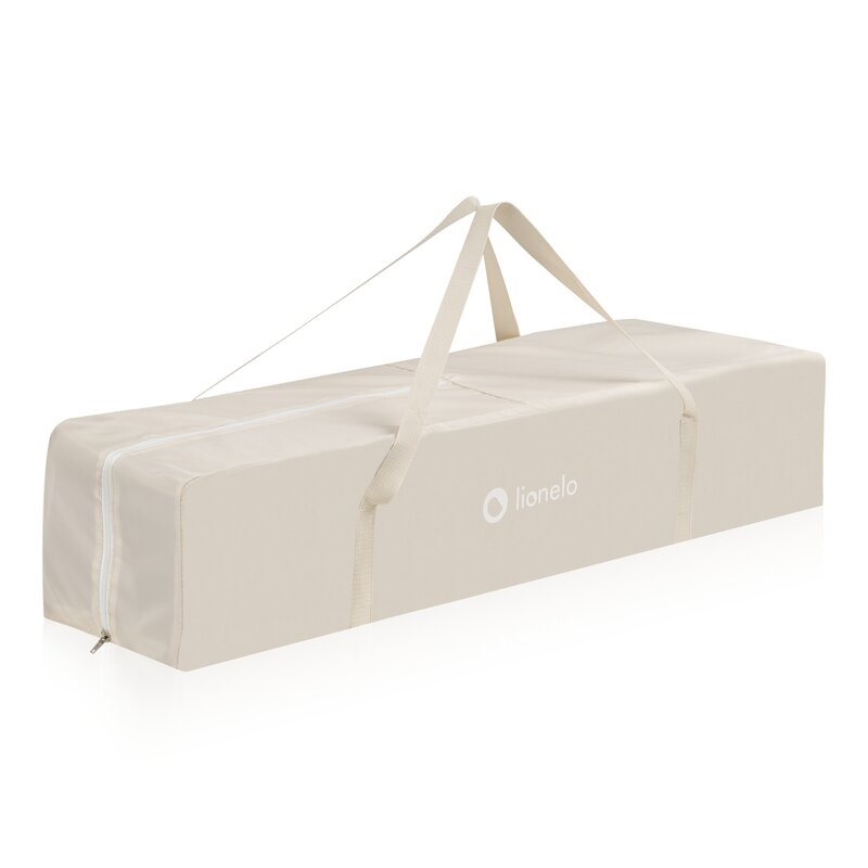 Tarc de joaca copii, Lionelo, Bonnie, Pana la 15 kg, 100 x 100 cm, Pliere compacta, Include geanta de transport, Din plasa, Cu intrare laterala cu fermoar, Cu roti, Cu salteluta din spuma, Conform cu EN12227, Bej Tarc de joaca copii, Lionelo, Bonnie, Pana la 15 kg, 100 x 100 cm, Pliere compacta, Include geanta de transport, Din plasa, Cu intrare laterala cu fermoar, Cu roti, Cu salteluta din spuma, Conform cu EN12227, Bej