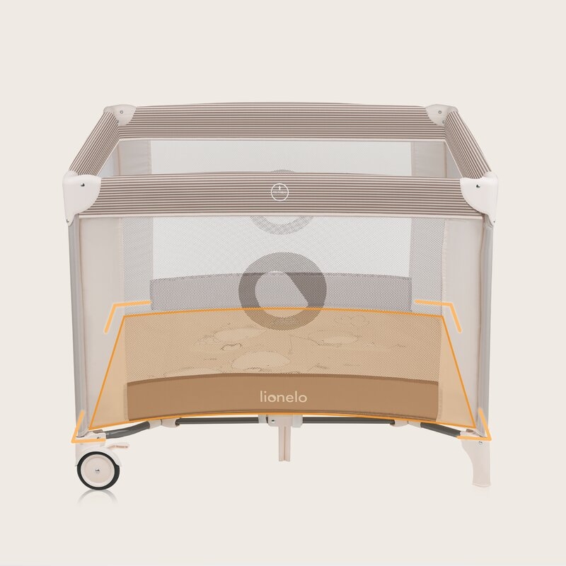Tarc de joaca copii, Lionelo, Bonnie, Pana la 15 kg, 100 x 100 cm, Pliere compacta, Include geanta de transport, Din plasa, Cu intrare laterala cu fermoar, Cu roti, Cu salteluta din spuma, Conform cu EN12227, Bej Tarc de joaca copii, Lionelo, Bonnie, Pana la 15 kg, 100 x 100 cm, Pliere compacta, Include geanta de transport, Din plasa, Cu intrare laterala cu fermoar, Cu roti, Cu salteluta din spuma, Conform cu EN12227, Bej