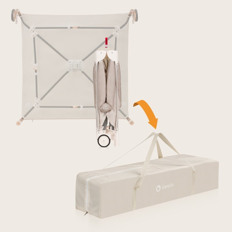 Tarc de joaca copii, Lionelo, Bonnie, Pana la 15 kg, 100 x 100 cm, Pliere compacta, Include geanta de transport, Din plasa, Cu intrare laterala cu fermoar, Cu roti, Cu salteluta din spuma, Conform cu EN12227, Bej Tarc de joaca copii, Lionelo, Bonnie, Pana la 15 kg, 100 x 100 cm, Pliere compacta, Include geanta de transport, Din plasa, Cu intrare laterala cu fermoar, Cu roti, Cu salteluta din spuma, Conform cu EN12227, Bej