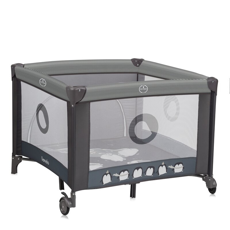 Tarc de joaca copii, Lionelo, Bonnie, Pana la 15 kg, 100 x 100 cm, Pliere compacta, Include geanta de transport, Din plasa, Cu intrare laterala cu fermoar, Cu roti, Cu salteluta din spuma, Conform cu EN12227, Gri inchis Tarc de joaca copii, Lionelo, Bonnie, Pana la 15 kg, 100 x 100 cm, Pliere compacta, Include geanta de transport, Din plasa, Cu intrare laterala cu fermoar, Cu roti, Cu salteluta din spuma, Conform cu EN12227, Gri inchis