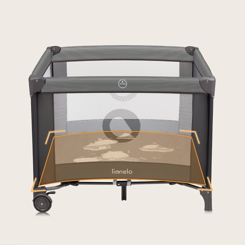 Tarc de joaca copii, Lionelo, Bonnie, Pana la 15 kg, 100 x 100 cm, Pliere compacta, Include geanta de transport, Din plasa, Cu intrare laterala cu fermoar, Cu roti, Cu salteluta din spuma, Conform cu EN12227, Gri inchis Tarc de joaca copii, Lionelo, Bonnie, Pana la 15 kg, 100 x 100 cm, Pliere compacta, Include geanta de transport, Din plasa, Cu intrare laterala cu fermoar, Cu roti, Cu salteluta din spuma, Conform cu EN12227, Gri inchis