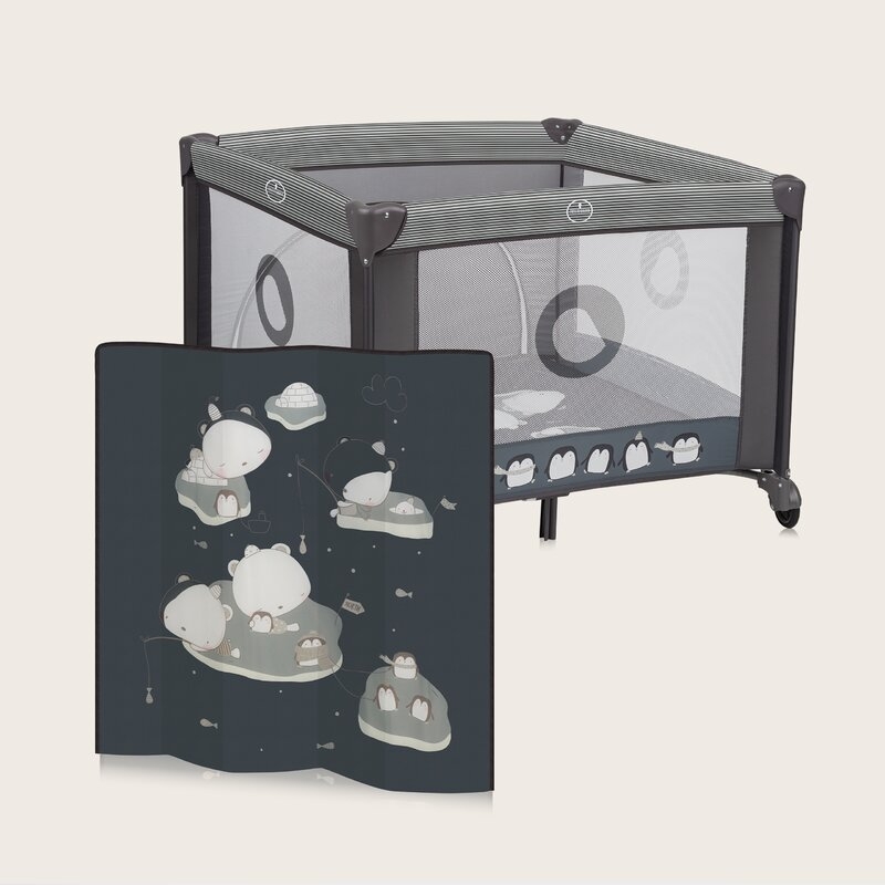 Tarc de joaca copii, Lionelo, Bonnie, Pana la 15 kg, 100 x 100 cm, Pliere compacta, Include geanta de transport, Din plasa, Cu intrare laterala cu fermoar, Cu roti, Cu salteluta din spuma, Conform cu EN12227, Gri inchis Tarc de joaca copii, Lionelo, Bonnie, Pana la 15 kg, 100 x 100 cm, Pliere compacta, Include geanta de transport, Din plasa, Cu intrare laterala cu fermoar, Cu roti, Cu salteluta din spuma, Conform cu EN12227, Gri inchis