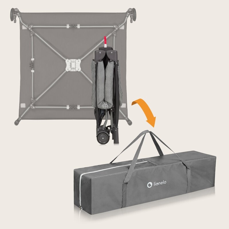 Tarc de joaca copii, Lionelo, Bonnie, Pana la 15 kg, 100 x 100 cm, Pliere compacta, Include geanta de transport, Din plasa, Cu intrare laterala cu fermoar, Cu roti, Cu salteluta din spuma, Conform cu EN12227, Gri inchis Tarc de joaca copii, Lionelo, Bonnie, Pana la 15 kg, 100 x 100 cm, Pliere compacta, Include geanta de transport, Din plasa, Cu intrare laterala cu fermoar, Cu roti, Cu salteluta din spuma, Conform cu EN12227, Gri inchis