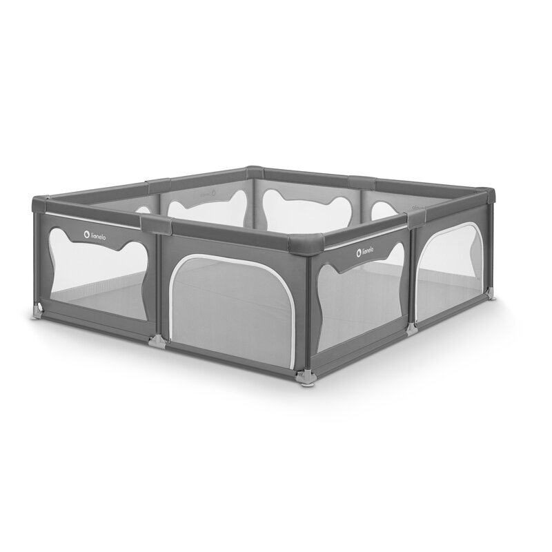 Tarc de joaca copii, Lionelo, Willow XL,180 x 200 cm, Pliere compacta, Include geanta de transport, Din plasa, Cu doua intrari laterale si fermoar, Cu ventuze pentru stabilitate, Conform cu EN 12227:2010, Gri Tarc de joaca copii, Lionelo, Willow XL,180 x 200 cm, Pliere compacta, Include geanta de transport, Din plasa, Cu doua intrari laterale si fermoar, Cu ventuze pentru stabilitate, Conform cu EN 12227:2010, Gri