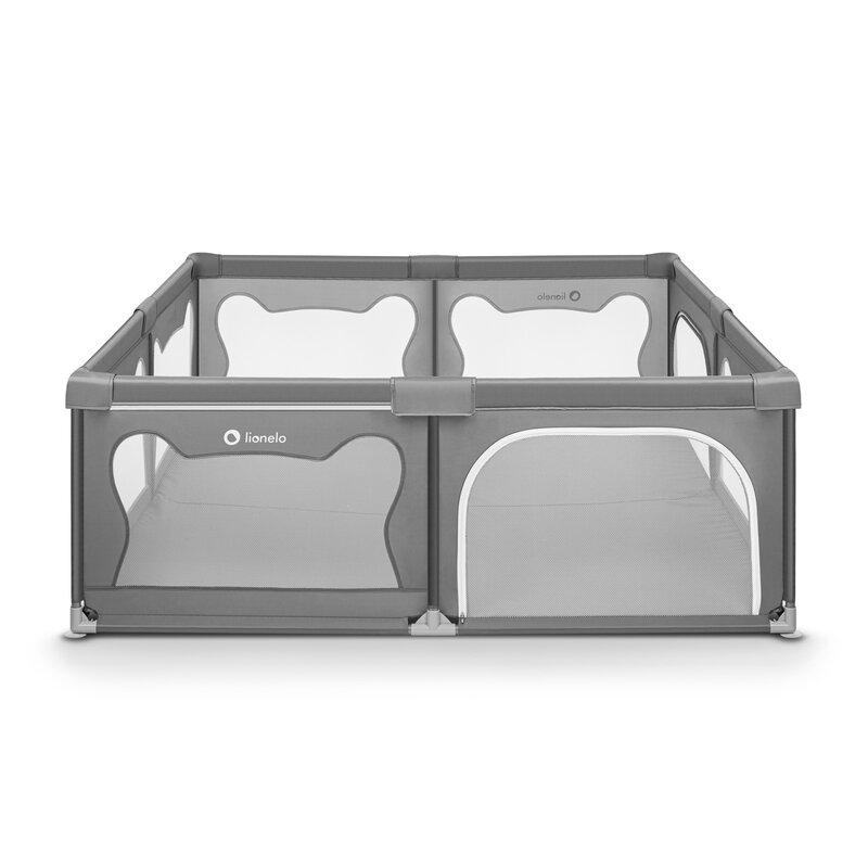 Tarc de joaca copii, Lionelo, Willow XL,180 x 200 cm, Pliere compacta, Include geanta de transport, Din plasa, Cu doua intrari laterale si fermoar, Cu ventuze pentru stabilitate, Conform cu EN 12227:2010, Gri Tarc de joaca copii, Lionelo, Willow XL,180 x 200 cm, Pliere compacta, Include geanta de transport, Din plasa, Cu doua intrari laterale si fermoar, Cu ventuze pentru stabilitate, Conform cu EN 12227:2010, Gri