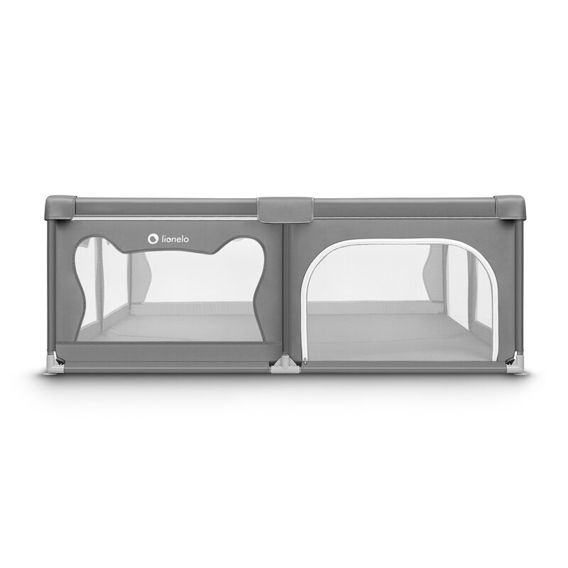 Tarc de joaca copii, Lionelo, Willow XL,180 x 200 cm, Pliere compacta, Include geanta de transport, Din plasa, Cu doua intrari laterale si fermoar, Cu ventuze pentru stabilitate, Conform cu EN 12227:2010, Gri Tarc de joaca copii, Lionelo, Willow XL,180 x 200 cm, Pliere compacta, Include geanta de transport, Din plasa, Cu doua intrari laterale si fermoar, Cu ventuze pentru stabilitate, Conform cu EN 12227:2010, Gri