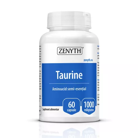 Taurine, 1000 mg, 60 capsule, Zenyth Taurine, 1000 mg, 60 capsule, Zenyth
