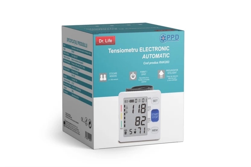 Tensiometru automat de incheietura RAK283, Dr. Life Tensiometru automat de incheietura RAK283, Dr. Life