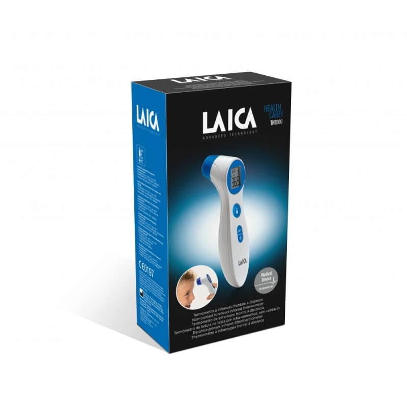Termometru digital cu raze infrarosii fara contact pentru frunte TH1000, Laica