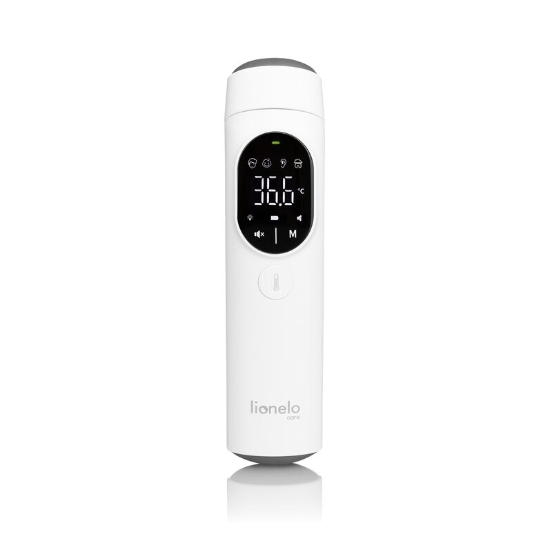 Termometru, Lionelo, FeverScan, Cu infrarosu, Fara contact, Rezultat ultrarapid, Potrivit si pentru alimente, Cu 4 moduri de functionare, Cu indicator LED si alarma sonora, Cu husa de depozitare Termometru, Lionelo, FeverScan, Cu infrarosu, Fara contact, Rezultat ultrarapid, Potrivit si pentru alimente, Cu 4 moduri de functionare, Cu indicator LED si alarma sonora, Cu husa de depozitare