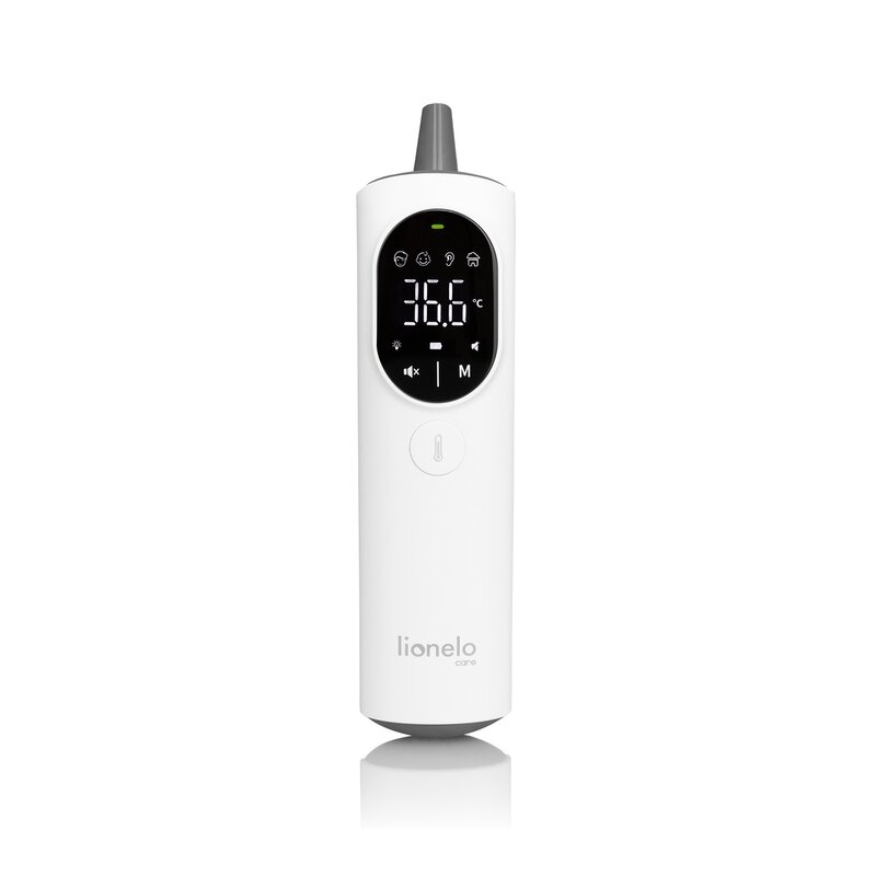 Termometru, Lionelo, FeverScan, Cu infrarosu, Fara contact, Rezultat ultrarapid, Potrivit si pentru alimente, Cu 4 moduri de functionare, Cu indicator LED si alarma sonora, Cu husa de depozitare Termometru, Lionelo, FeverScan, Cu infrarosu, Fara contact, Rezultat ultrarapid, Potrivit si pentru alimente, Cu 4 moduri de functionare, Cu indicator LED si alarma sonora, Cu husa de depozitare