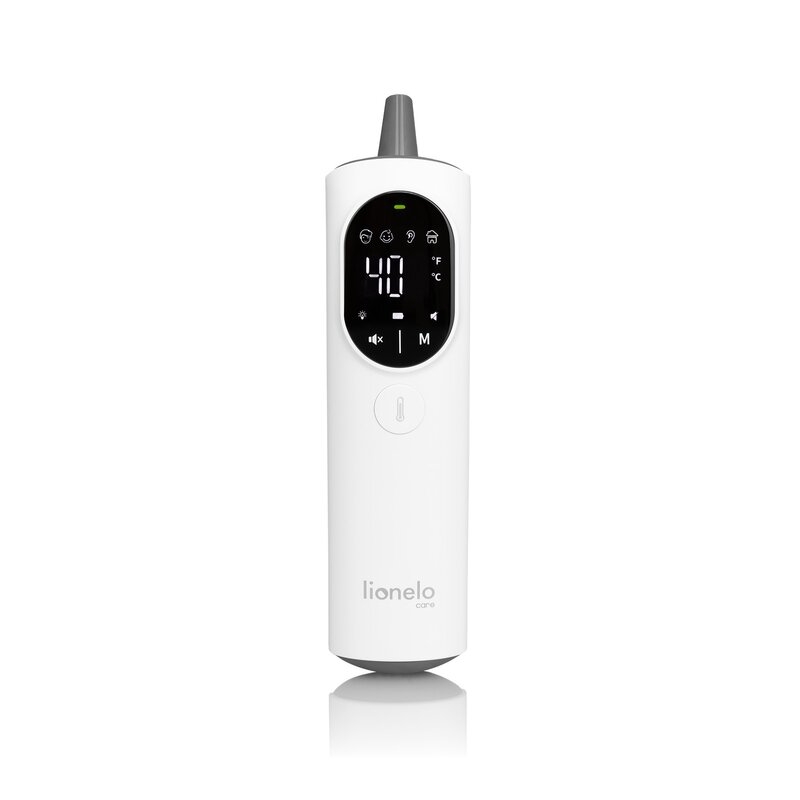 Termometru, Lionelo, FeverScan, Cu infrarosu, Fara contact, Rezultat ultrarapid, Potrivit si pentru alimente, Cu 4 moduri de functionare, Cu indicator LED si alarma sonora, Cu husa de depozitare Termometru, Lionelo, FeverScan, Cu infrarosu, Fara contact, Rezultat ultrarapid, Potrivit si pentru alimente, Cu 4 moduri de functionare, Cu indicator LED si alarma sonora, Cu husa de depozitare