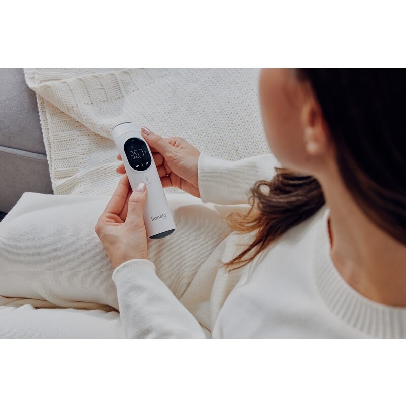 Termometru, Lionelo, FeverScan, Cu infrarosu, Fara contact, Rezultat ultrarapid, Potrivit si pentru alimente, Cu 4 moduri de functionare, Cu indicator LED si alarma sonora, Cu husa de depozitare Termometru, Lionelo, FeverScan, Cu infrarosu, Fara contact, Rezultat ultrarapid, Potrivit si pentru alimente, Cu 4 moduri de functionare, Cu indicator LED si alarma sonora, Cu husa de depozitare