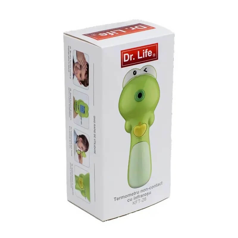 Termometru non-contact cu infrarosu broasca KFT-28, Dr. Life Termometru non-contact cu infrarosu broasca KFT-28, Dr. Life