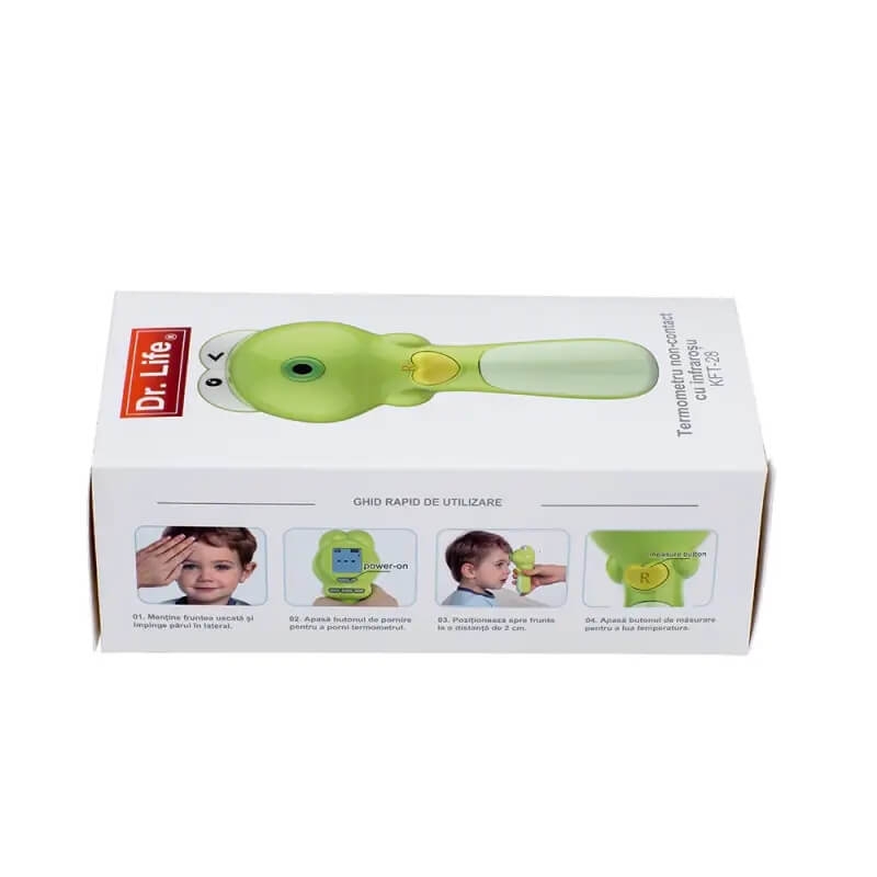 Termometru non-contact cu infrarosu broasca KFT-28, Dr. Life Termometru non-contact cu infrarosu broasca KFT-28, Dr. Life