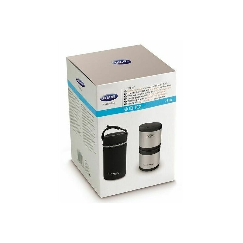 Termos mancare solida, Jane, Din otel inoxidabil, 2 x 500 ml, Fara BPA, Cu gentuta din izopren Termos mancare solida, Jane, Din otel inoxidabil, 2 x 500 ml, Fara BPA, Cu gentuta din izopren