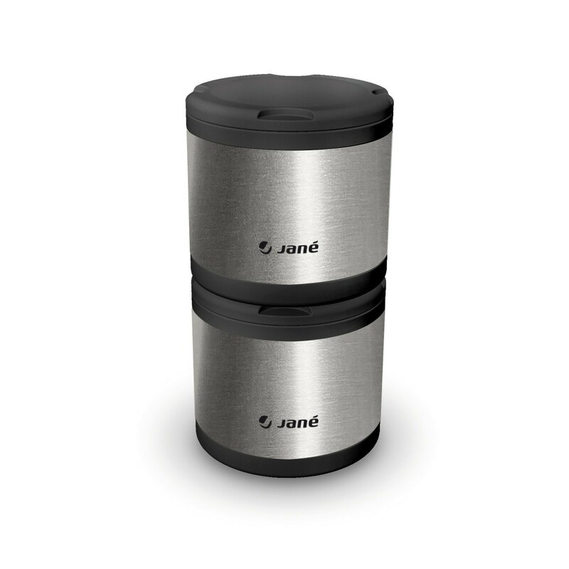 Termos mancare solida, Jane, Din otel inoxidabil, 2 x 500 ml, Fara BPA, Cu gentuta din izopren Termos mancare solida, Jane, Din otel inoxidabil, 2 x 500 ml, Fara BPA, Cu gentuta din izopren