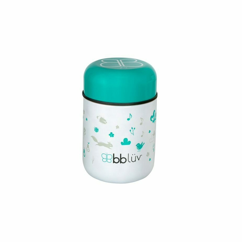 Bbluv - Termos pentru alimente solide, Food, Cu lingurita inclusa, 300 ml, BPA Free, Aqua Bbluv - Termos pentru alimente solide, Food, Cu lingurita inclusa, 300 ml, BPA Free, Aqua