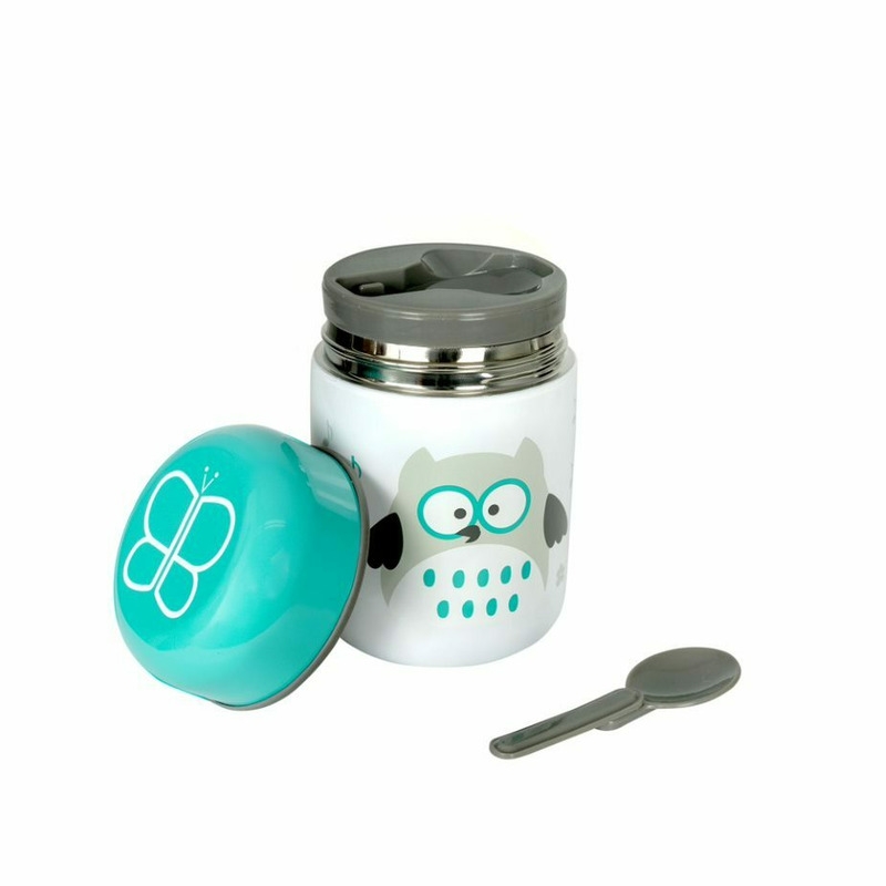 Bbluv - Termos pentru alimente solide, Food, Cu lingurita inclusa, 300 ml, BPA Free, Aqua Bbluv - Termos pentru alimente solide, Food, Cu lingurita inclusa, 300 ml, BPA Free, Aqua
