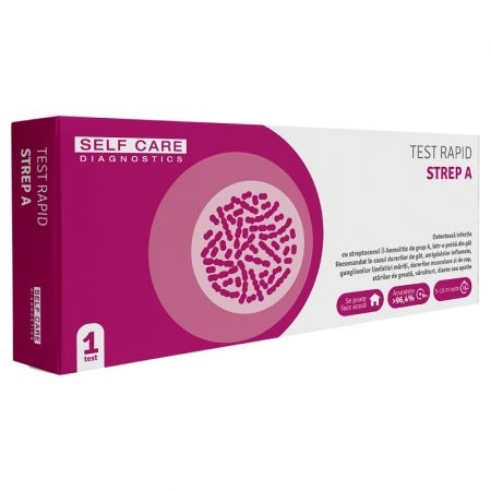 Test rapid Strep A, 1 buc, Self Care Test rapid Strep A, 1 buc, Self Care