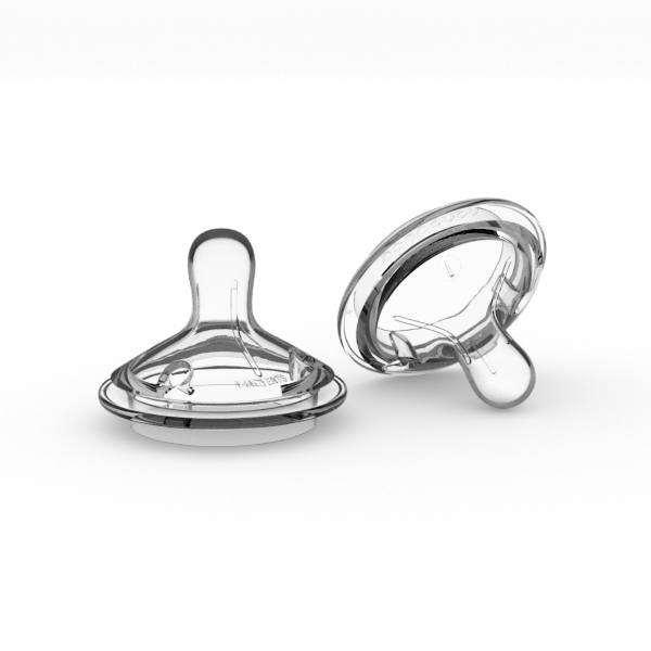 Nanobebe - Tetina silicon debit mediu 2buc