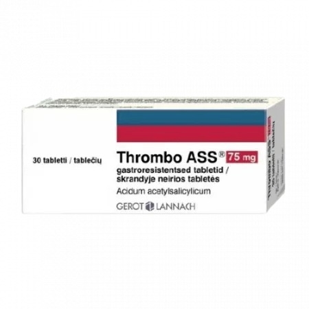Thrombo Ass, 75 mg, 30 comprimate gastrorezistente, Lannacher Thrombo Ass, 75 mg, 30 comprimate gastrorezistente, Lannacher