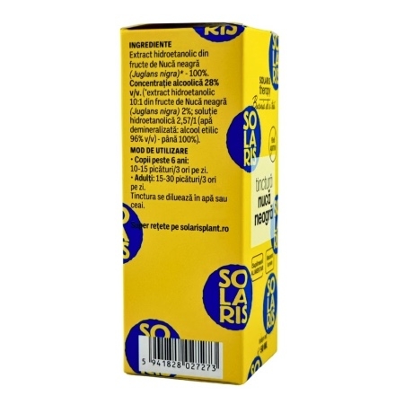 Tinctura de nuca neagra Therapy, 50 ml, Solaris Tinctura de nuca neagra Therapy, 50 ml, Solaris