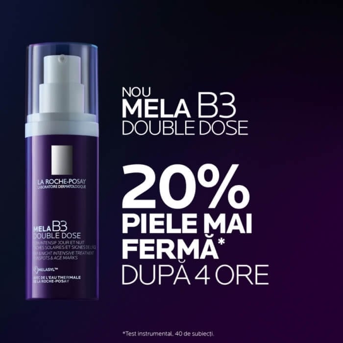 Ser concentrat intensiv anti-pete pigmentare Mela B3 Double Dose, 40 ml, La Roche-Posay Ser concentrat intensiv anti-pete pigmentare Mela B3 Double Dose, 40 ml, La Roche-Posay