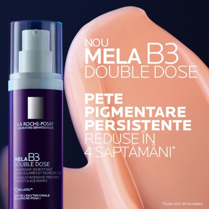 Ser concentrat intensiv anti-pete pigmentare Mela B3 Double Dose, 40 ml, La Roche-Posay Ser concentrat intensiv anti-pete pigmentare Mela B3 Double Dose, 40 ml, La Roche-Posay