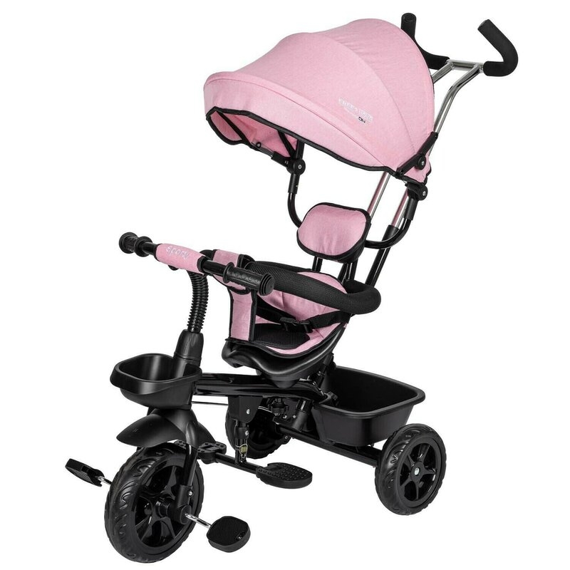 Tricicleta copii, Free2Move, cu sezut rotativ 360 grade, Reglabil, Roti EVA, Mecanism de pedalare libera, Suport picioare, Pink Black, Resigilat Tricicleta copii, Free2Move, cu sezut rotativ 360 grade, Reglabil, Roti EVA, Mecanism de pedalare libera, Suport picioare, Pink Black, Resigilat