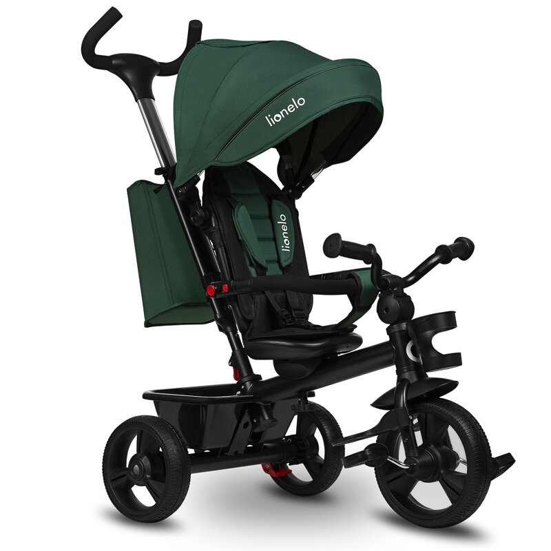 Tricicleta copii, Lionelo, Haari, Suport picioare, Control al directiei, Scaun reversibil, Rotire 360 grade, Pliabila, Conform cu standardul european de securitate EN71, Verde Tricicleta copii, Lionelo, Haari, Suport picioare, Control al directiei, Scaun reversibil, Rotire 360 grade, Pliabila, Conform cu standardul european de securitate EN71, Verde