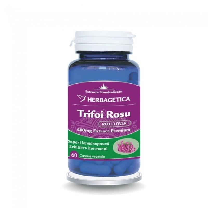 Trifoi rosu, 60 capsule, Herbagetica Trifoi rosu, 60 capsule, Herbagetica