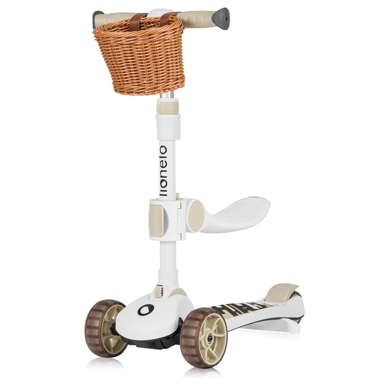 Trotineta, Lionelo, Franky, Multifunctionala, Pliabila, Pana la 50 kg, Bicicleta cu 3 roti si trotineta de echilibru, Ghidon reglabil, Sezut detasabil, Roti cu LED, Conform cu EN71, EN62115, 12 luni+, Bej Trotineta, Lionelo, Franky, Multifunctionala, Pliabila, Pana la 50 kg, Bicicleta cu 3 roti si trotineta de echilibru, Ghidon reglabil, Sezut detasabil, Roti cu LED, Conform cu EN71, EN62115, 12 luni+, Bej