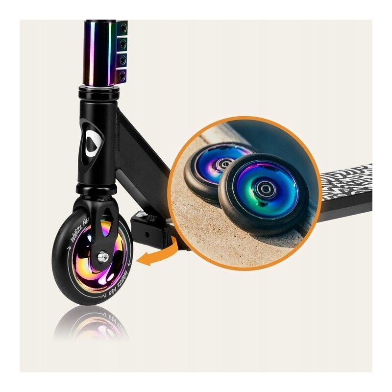 Trotineta, Lionelo, Whizz, Pentru Acrobatii, Rulmenti ABEC-9, Sistemul de compresie IHC 9, 20 - 100 kg, Conform cu standardul european de securitate EN14619, Multicolor Trotineta, Lionelo, Whizz, Pentru Acrobatii, Rulmenti ABEC-9, Sistemul de compresie IHC 9, 20 - 100 kg, Conform cu standardul european de securitate EN14619, Multicolor