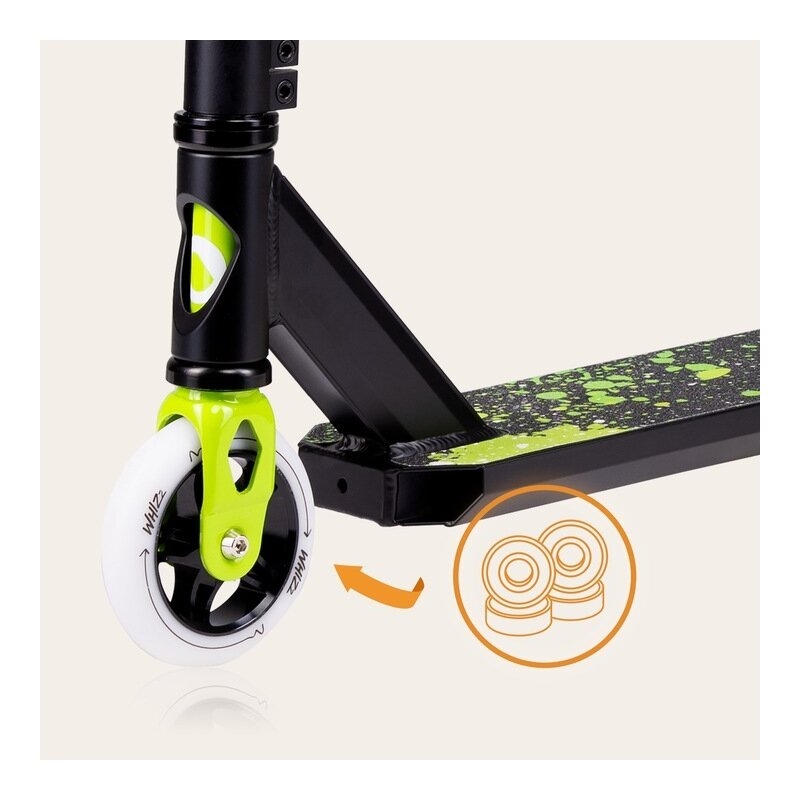 Trotineta, Lionelo, Whizz, Pentru Acrobatii, Rulmenti ABEC-9, Sistemul de compresie IHC 9, 20 - 100 kg, Conform cu standardul european de securitate EN14619, Verde/Negru Trotineta, Lionelo, Whizz, Pentru Acrobatii, Rulmenti ABEC-9, Sistemul de compresie IHC 9, 20 - 100 kg, Conform cu standardul european de securitate EN14619, Verde/Negru