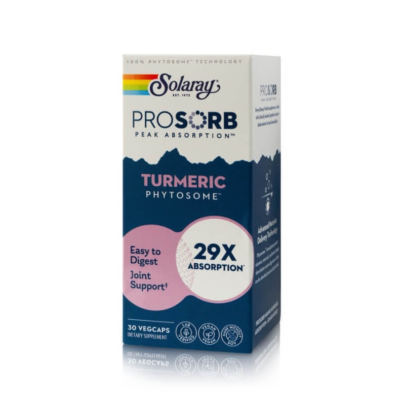 Turmeric Phytosome Prosorb 500 mg Solaray, 30 capsule vegetale, Secom Turmeric Phytosome Prosorb 500 mg Solaray, 30 capsule vegetale, Secom