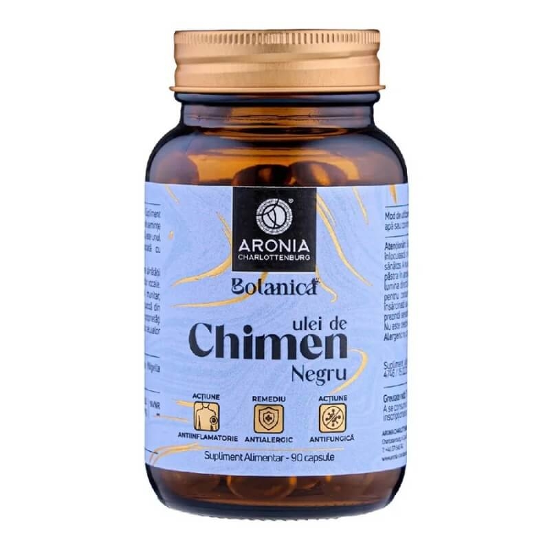 Ulei de chimen negru Botanica, 90 capsule moi, Aronia Charlottenburg Ulei de chimen negru Botanica, 90 capsule moi, Aronia Charlottenburg