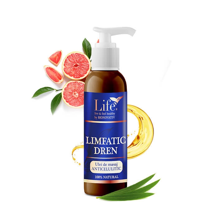 Ulei de masaj anticelulitic Limfatic-dren, 200 ml, Bionovativ Ulei de masaj anticelulitic Limfatic-dren, 200 ml, Bionovativ