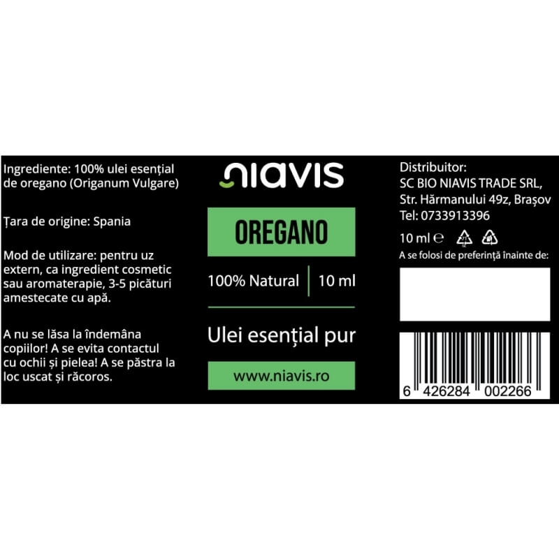 Ulei esential oregano, 10 ml, Niavis Ulei esential oregano, 10 ml, Niavis
