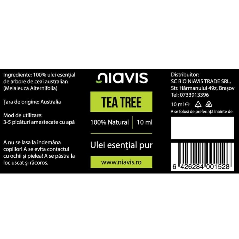 Ulei esential tea tree, 10 ml, Niavis Ulei esential tea tree, 10 ml, Niavis
