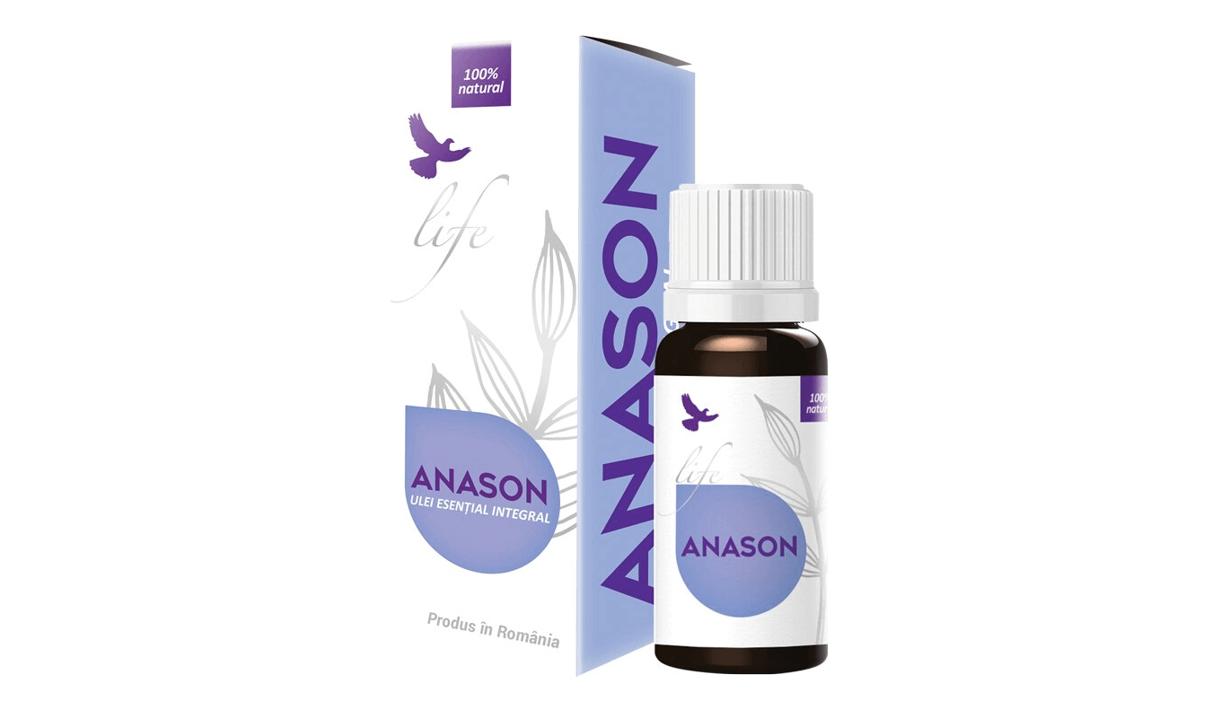 Ulei esential integral de anason Life, 10 ml, Bionovativ Ulei esential integral de anason Life, 10 ml, Bionovativ