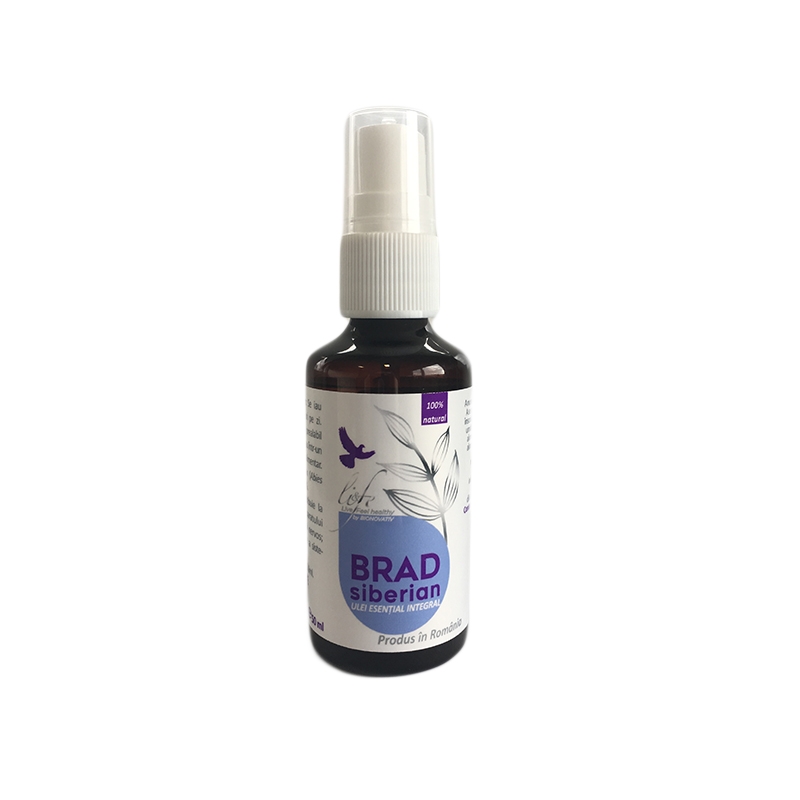 Ulei esential integral de brad siberian Life, 10 ml, Bionovativ Ulei esential integral de brad siberian Life, 10 ml, Bionovativ
